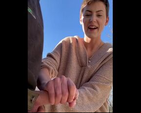 Stepsister Smokes and Gives A Handjob [BIG FINISH]