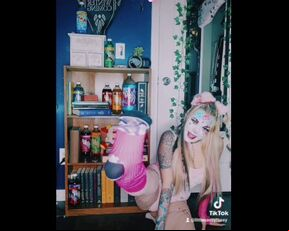 Juggalo TikTok Clown Girl Cosplay Girl Fishnets Onesie